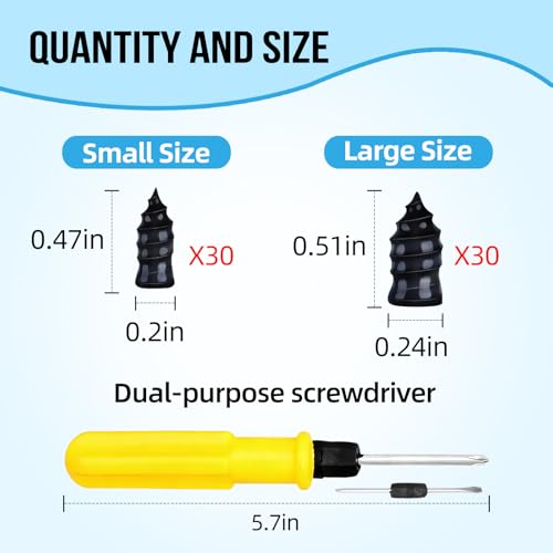 Tire Repair Rubber Nails Kit New Vacuum Tire Repair Rubber Nail, Tire Rubber Nails Tool, Fast Self-Service Tire Repair Tools for Car, Motorcycle, Bike, Truck (60 Pcs) - size: 60 Pcs