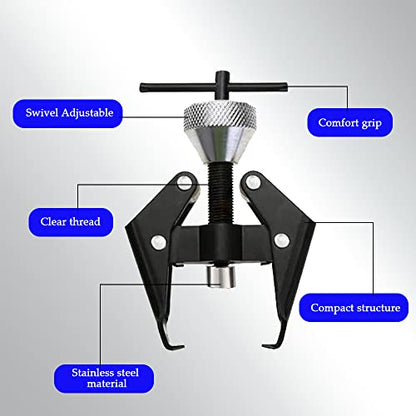 Battery Terminal and Wiper Arm Puller, Heavy Duty Arm Bearing Puller Remover, Adjustable Windshield Wiper Arm Removal Tool, Universal Automotive Repair Kit for Most Cars