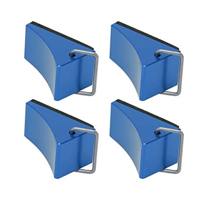 4PCS RC Model Car Wheel Chock, Aluminum Alloy RC Wheel Chock with Anti - Slip Bottom, Durable Tire Stopper for Gen8 Axial SCX10 and Universal RC Cars (Blue) - color: Blue