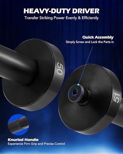 Orion Motor Tech 2 in 1 Bushing Driver Tool & Bearing Press Kit, Complete Bushing & Bearing Service Kit with 2" and 3" Jaws, 5 Ton Capacity Bearing Separator, Heavy Duty Wheel Bearing Puller Tool Set