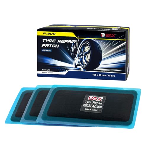 PAX Upgraded Radial Tire Repair Patches 125x60mm (10 Pack), 2-Layer Super Strong Nylon Fabric Heavy-Duty Puncture Fix for Truck & Car (Rubber Cement Required) - size: 125x60mm