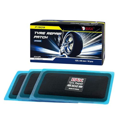 PAX Upgraded Radial Tire Repair Patches 125x60mm (10 Pack), 2-Layer Super Strong Nylon Fabric Heavy-Duty Puncture Fix for Truck & Car (Rubber Cement Required) - size: 125x60mm