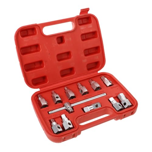SEWACC Versatile Oil Drain Plug Socket Tool Set Made of Sturdy Chrome Alloy, Lightweight and Compatible with Types of Oil Pan Screws, for Automotive Repairs and Professional Use