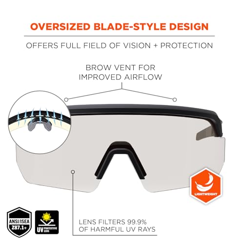 Ergodyne Unisex Skullerz Aegir Anti-scratch & Enhanced Anti-fog Safety Glasses - color: In/Outdoor Lens