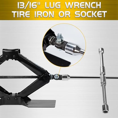 TONDA Scissor Jack Drill Adapter for 1/2 Inch Impact Wrench or 13/16 Inch Lug Wrench - color: 1 PACK