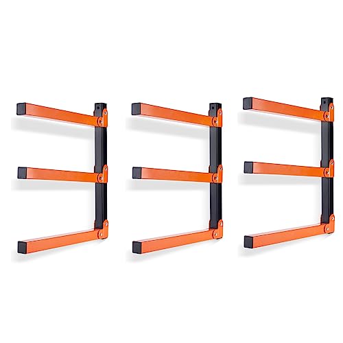 Ultrawall Wall Mount Wood Organizer Racks, Lumber Storage Metal Racks Wood Storage Racks with 3-Level (3 Pack) - style: Casual