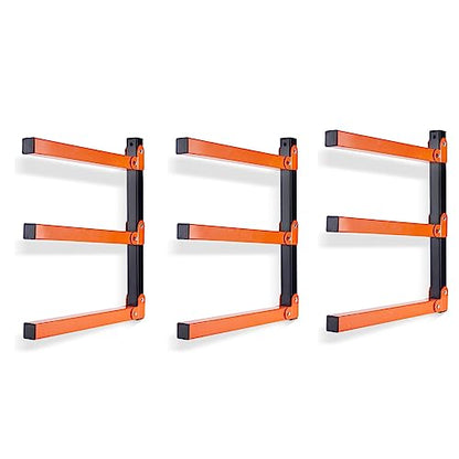 Ultrawall Wall Mount Wood Organizer Racks, Lumber Storage Metal Racks Wood Storage Racks with 3-Level (3 Pack) - style: Casual