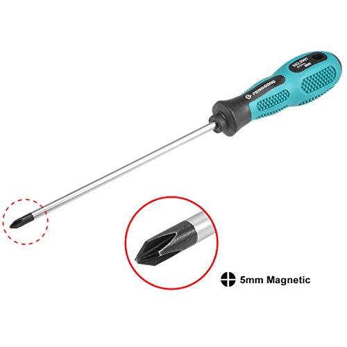 uxcell #1 Phillips Screwdriver 6 Inch Round Shaft Non Slip Comfortable Handle - size: PH1 x 6"