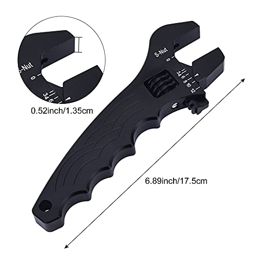 EVIL ENERGY AN Fitting Hose Wrench Adjustable 3AN-12AN Aluminum Black - color: Black, size: Adjustable 3AN-12AN