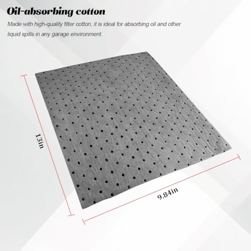 10PCS Car Oil Absorbent Pads, 13 x 9.8 Vehicle Garage Absorbent Drip & Spill Mat for Oil Water, Heavy Weight Automotive Cleanup Accessories, Universal for Most Vehicles