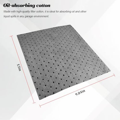 10PCS Car Oil Absorbent Pads, 13 x 9.8 Vehicle Garage Absorbent Drip & Spill Mat for Oil Water, Heavy Weight Automotive Cleanup Accessories, Universal for Most Vehicles