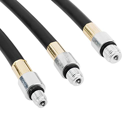 Compression Gauge Test Set for Engine Cylinders, Diagnostic Tester with 4 Long Reach Hoses M10 M12 M14 0-300 PSI