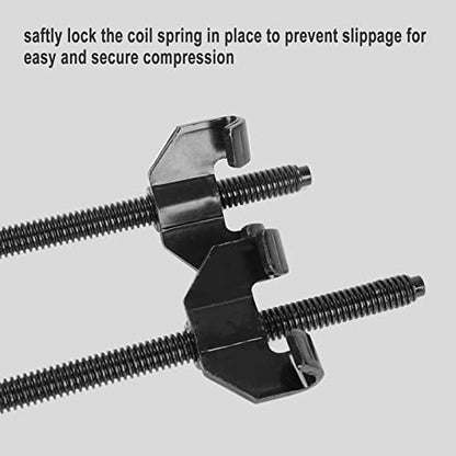 Fekuar Auto Strut 15" 380MM Coil Spring Compressor Tool, Heavy Duty Auto Suspension Compression Remover Installer Tool Set of 2 Black