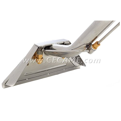 Carpet Cleaning Wand 12" 2-Jet 1.5" Tube S-Bend Stainless Steel Solution Line for Truckmounts & Portables
