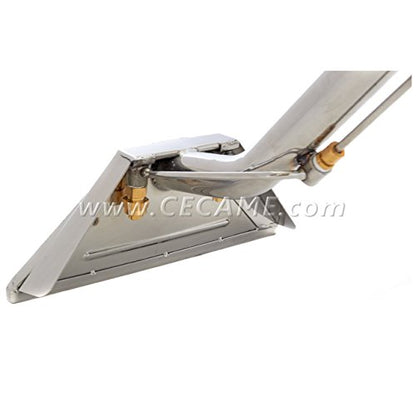 Carpet Cleaning Wand 12" 2-Jet 1.5" Tube S-Bend Stainless Steel Solution Line for Truckmounts & Portables