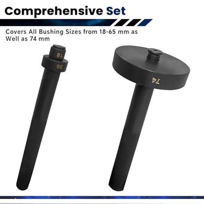 ATPEAM 52 in 1 Custom Bushing Driver Set Bush Removal Puller Bearing Press Tool Kit Bearing Race and Seal Driver Set Transmission Wheel Axle Bushing Press Kit