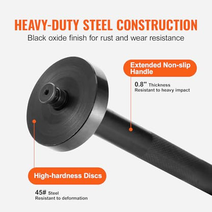 VEVOR 52PCS Custom Bushing Bearing & Seal Driver Set, Transmission Wheel Axle Bearing Race, Seal Driver Installer Remover, 18-65mm & 74mm Metric Discs Bush Removal Puller Bearing Press Tool Kit - style: 52 Piece