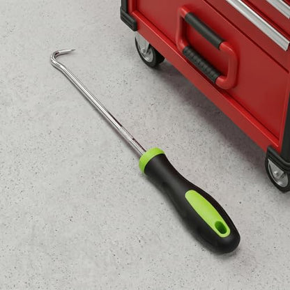 Precision Hook Pick Tool, 6.69 Inch Heavy Duty Stainless Steel Pick with Ergonomic Grip, Ideal for Automotive, Mechanical & Home Repairs