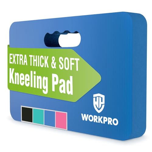 WORKPRO Extra Thick Kneeling Pad, 17.5 x 11 x 1.5 in, Blue | Soft NBR Foam Cushioning for Knee, Large Foam Kneeler Mat, For Gardening, Bathing Baby, Exercise, Workout Supplies - color: Blue, size: 1 Pack