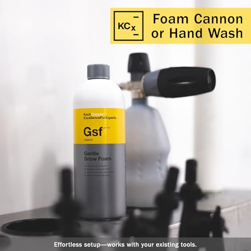 KOCHCHEMIE Gentle Snow Foam - pH Neutral Pre-Cleaning; Works With Foam Cannons & Sprayers; Manual Washing Shampoo; Safe on Existing Wax & Sealed Surfaces; Unique Cherry Fragrance (1 Liter) - size: 33.8 Fl Oz (Pack of 1)