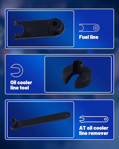 28-Piece Fuel Line Disconnect Tool Set - Complete Kit for AC, Transmission Oil Cooler & Spring Lock Couplings - Quick Disconnect Tool Set for GM Trucks & Ford 4.0L V6, Scissor Pliers & Case