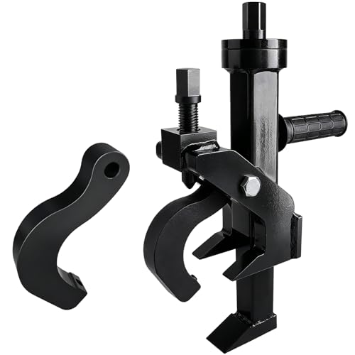 Pneumatic Tire Bead Breaker - Heavy Duty Bead Breaker for Tractor & Farm Tires, On-Wheel Maintenance Tool with Dual Set Screws for Secure Grip, Works on Cars, Mowers, ATVs & RVs (Black) - color: Black