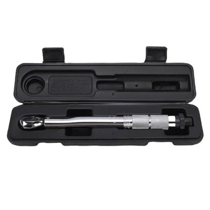 1/4 Inch Drive Click Torque Wrench, 5 to 25Nm High Precision Torque Wrench, Adjustable Pre Set for Car, Bike Maintenance