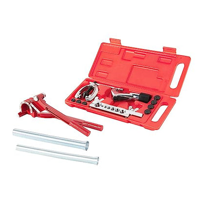 Wostore Double Flaring Tool Kit, Tube Bender 1/4-3/8" & Spring 1/2-5/8" | Double flare kit with tube bender (1/4", 5/16", 3/8") & spring bender (1/2", 5/8"). For copper, brake line, plumbing & HVAC. - size: Flaring Tool Kit with Tube Bender
