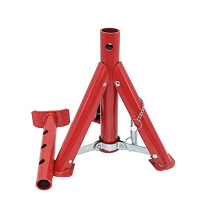 3 ton Car Axle Jack Stand Adjustable Folding Pipe jackstands Height Lift Support Jack Stand Mount Car Accessories Repair Tool(Red)