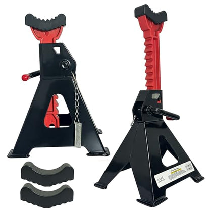 HENBOW Jack Stands,3 Ton(6600 Lbs) Capacity Car Jack Stand with Lock Pin,11.02"-16.14" Adjustable Height for Cars Trucks,Garage, SUV, UTV/ATV,1 Pair,Black - color: Black