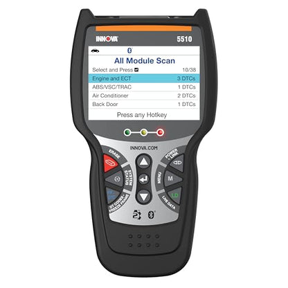 INNOVA 5510 OBD2 Scanner, Scan Tool for ABS, All System Scanner, Caliper Service, Brake Pad Life, Read/Erase ABS/SRS Codes, Reset Oil Light, Live Data, Updates Included