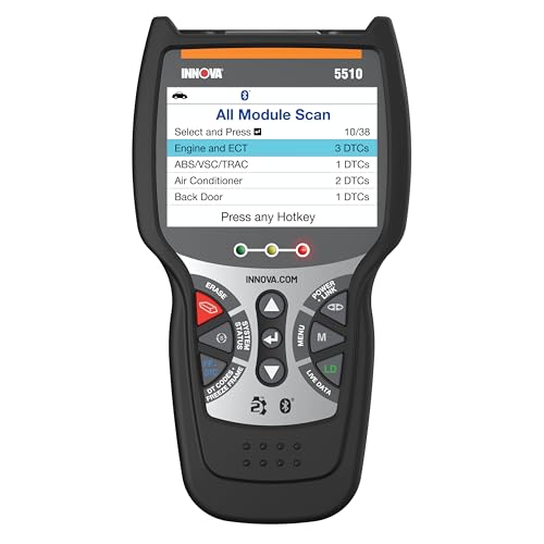 INNOVA 5510 OBD2 Scanner, Scan Tool for ABS, All System Scanner, Caliper Service, Brake Pad Life, Read/Erase ABS/SRS Codes, Reset Oil Light, Live Data, Updates Included
