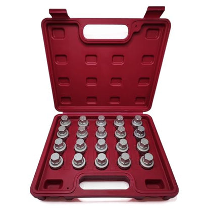 20PCS Wheel Locking Nut Key Kit Compatible with BMW Mini Series | Wheel Lock Nut Socket Adapter Set, Anti-Theft Lug Removal Tool, Anti-Theft Screw Remover, Repair Tool, Tyre Fitting, garage - size: Socket Set