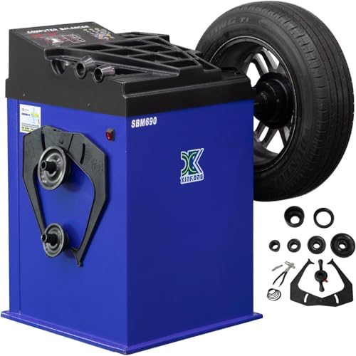 XK New Model 988 Tire Changer Tire Machine Wheel Changers Combo 690 Balancer Rim Clamp with 36 Month Part Replacements 110V - color: Model: 988+690
