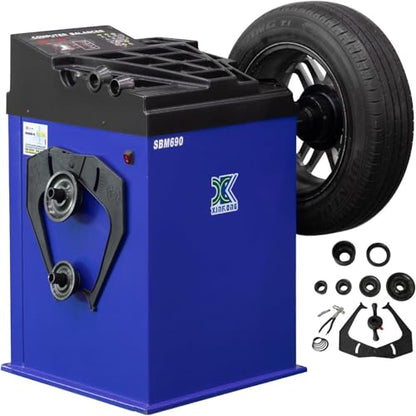 XK New Model 988 Tire Changer Tire Machine Wheel Changers Combo 690 Balancer Rim Clamp with 36 Month Part Replacements 110V - color: Model: 988+690