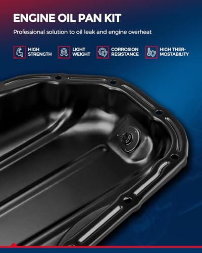 KAX 264-132 Engine Oil Pan Fit for Chevrolet C1500; GMC C1500 1991-1999, K1500; K1500 Suburban; K1500; K1500 Suburban 1996-1999, Tahoe; Yukon 1996-2000, Gasket not included - color: Engine oil pan, size: 264-132