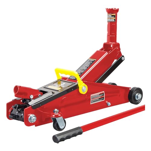 Big RED 3 Ton Hydraulic Trolley Service/Floor Jack with Extra Saddle | Lifting Range 5.8"-20.8", Fits for SUVs and Extended Height Trucks - size: 3 ton