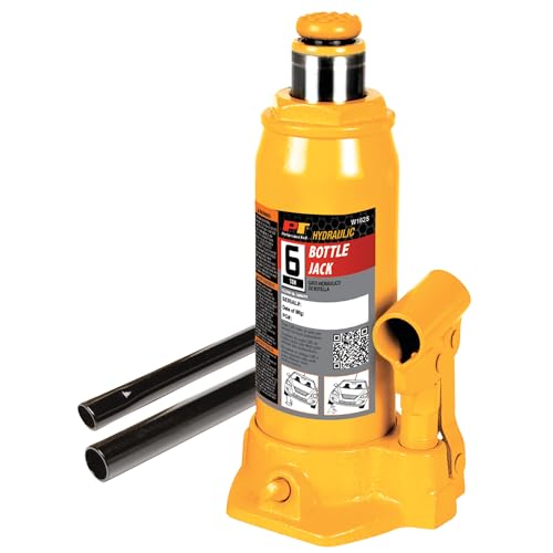 Performance Tool W1625 6-Ton (12,000 lbs.) Heavy Duty Hydraulic Bottle Jack,Yellow - size: 6-Ton