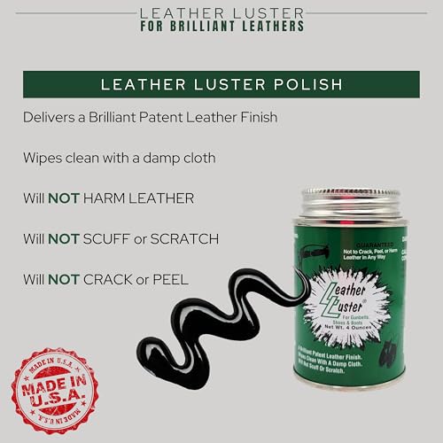 Leather Luster Patent Leather Polish, Cleaner and Conditioner | Made in the USA - style: Original Kit - 12oz