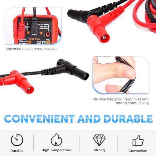 1000V 20A Multimeter Leads, Multimeter Probes, Volt Meter Leads, Test Lead Kit