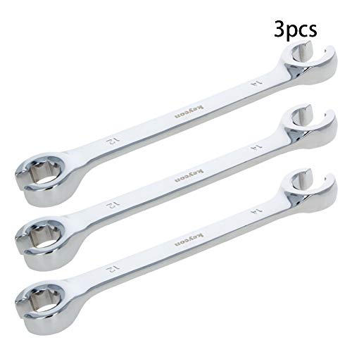 Utoolmart Flare Nut Wrench, 12mm x 14mm Metric Double Open End, 3Pcs - color: 3pcs, size: 12x14mm