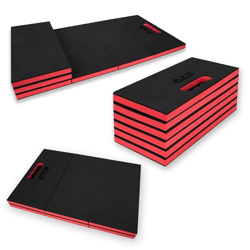 CTR Mechanic Mat Kneeling Pad Folding Mat for Working Under Car, Thick EVA Mat with Handle - Waterproof Floor Mat for Mechanics, Garage, Gardening, Gym, Camping, Creeper, Knees Protection for DIY