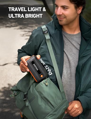 AstroAI B8 3000A Car Battery Jump Starter, 12V Jump Starter Battery Pack (up to 9.0L Gasoline and 7.0L Diesel Engine), Portable Jump Box with 3 Modes Flashlight and Jumper Cable - color: Orange