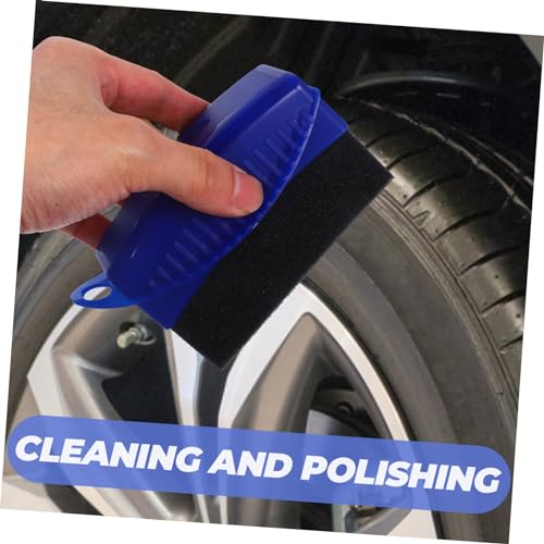Cabilock Car Wax Applicator Pad Lid 2-Piece Set Tire Dressing and Polishing Tool for Car Detailing Versatile Foam Cleaning Sponge for Waxing and Shine