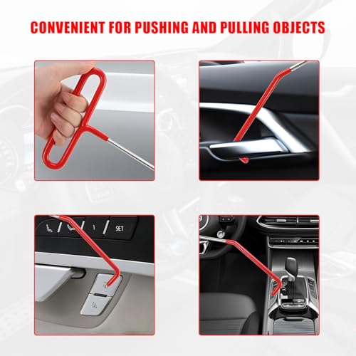 Car Lockout Kit, 67" Long Reach Tool Automotive Professional Emergency Tool Kit, Multi-Function Pull Hook Vehicle Disassembly & Repair Tool Set for Cars Trucks, Car Accessories