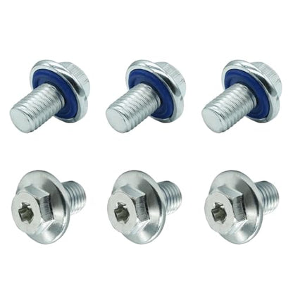 6 PCS M12-1.75 15mm Oil Drain Plug T45 Torx for GM Chevy GMC | M12-1.75 oil drain plugs with insert gasket, fit for Cadillac, Chevrolet, GMC and Buick; replace 090-948CD, 090-948. - size: M12-1.75 （6Pcs）