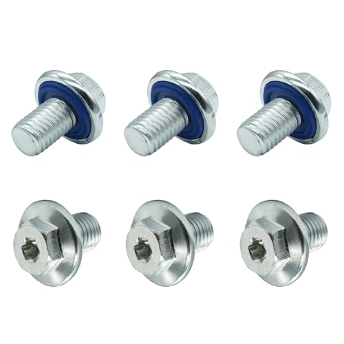 6 PCS M12-1.75 15mm Oil Drain Plug T45 Torx for GM Chevy GMC | M12-1.75 oil drain plugs with insert gasket, fit for Cadillac, Chevrolet, GMC and Buick; replace 090-948CD, 090-948. - size: M12-1.75 （6Pcs）