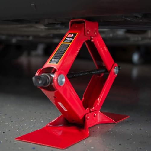 BIG RED T10152 Torin Steel Scissor Lift Jack Car Kit, 1.5 Ton (3,000 lb) Capacity, Red (Pack of 4) - size: 3000lbs (Pack of 4)