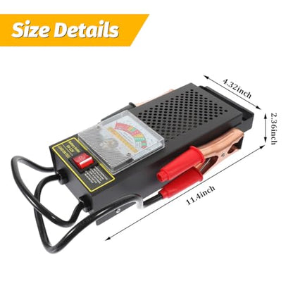 Zpana 12V 100A Car Battery Load Tester, Vehicle Battery Tester Alternator Load and Voltmeter Tester with Alligator Clips, Automotive Diagnostic Tool, Universal for Golf Carts RV Truck
