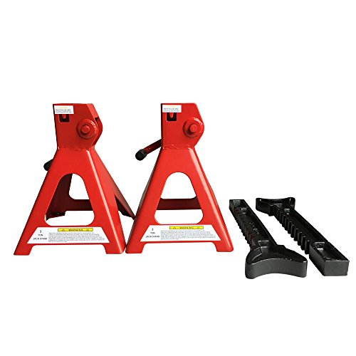 3 Ton 6,600 Lbs Jack Stands High Lift Set Capacity Steel Car Auto Shop Axle | Hoist Lift Portable for SUV Truck RV 1 Pair